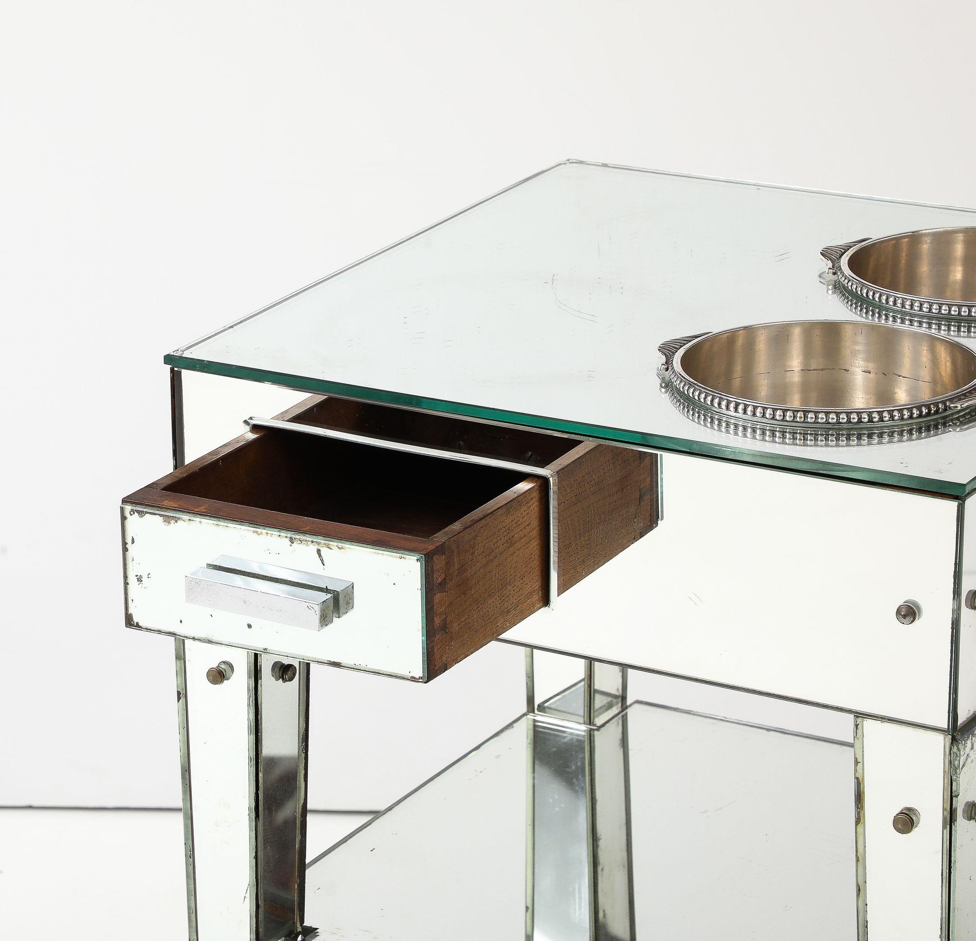 Adnet Raro Refraicher Art Deco Espejado Espejo en venta