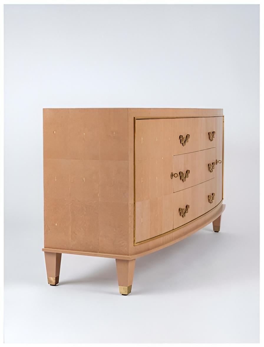 Art Deco Adnet Shagreen Chest of Drawers For Sale