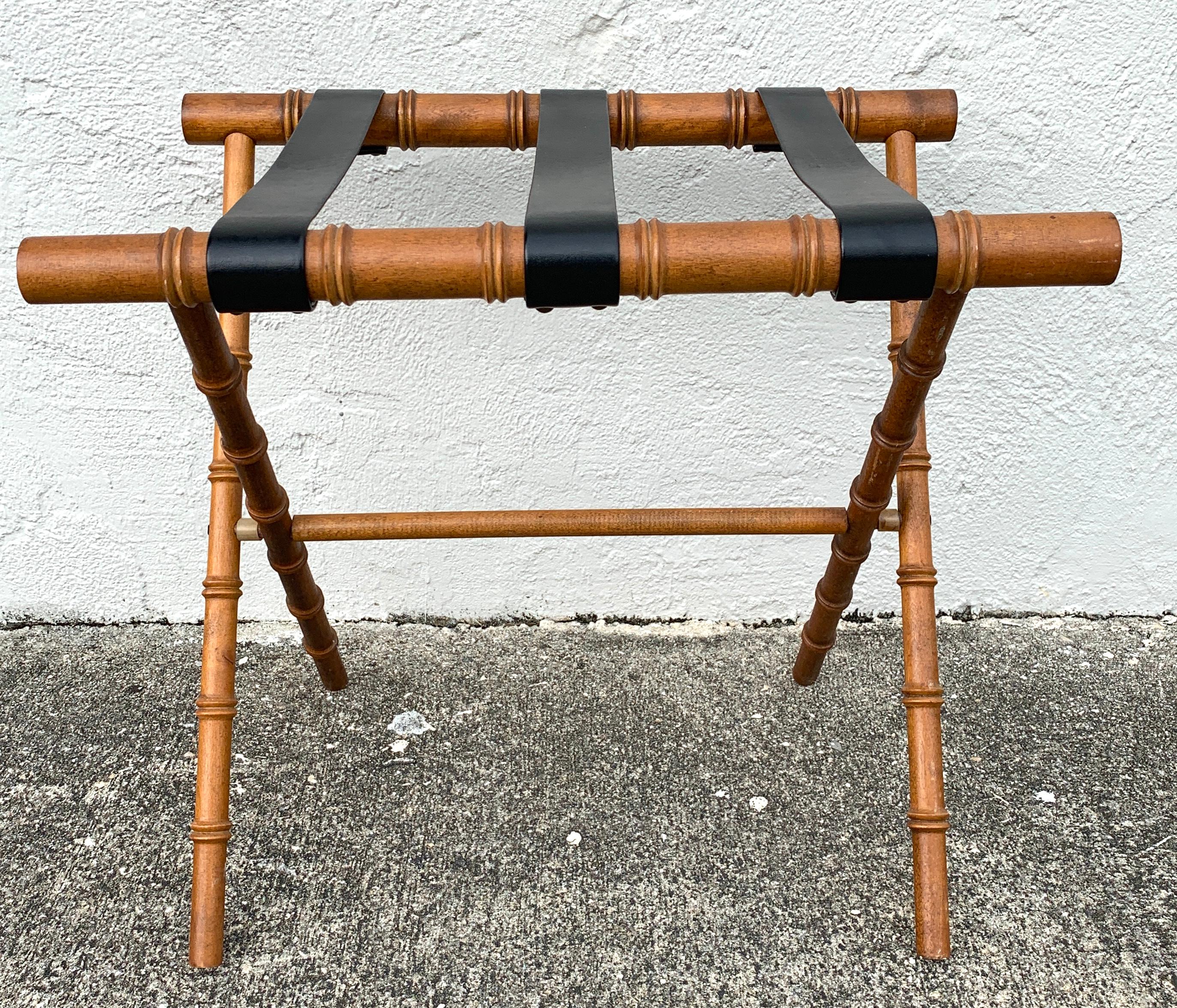 Adnet Style Faux Bamboo Gepäckträger (Französisch) im Angebot