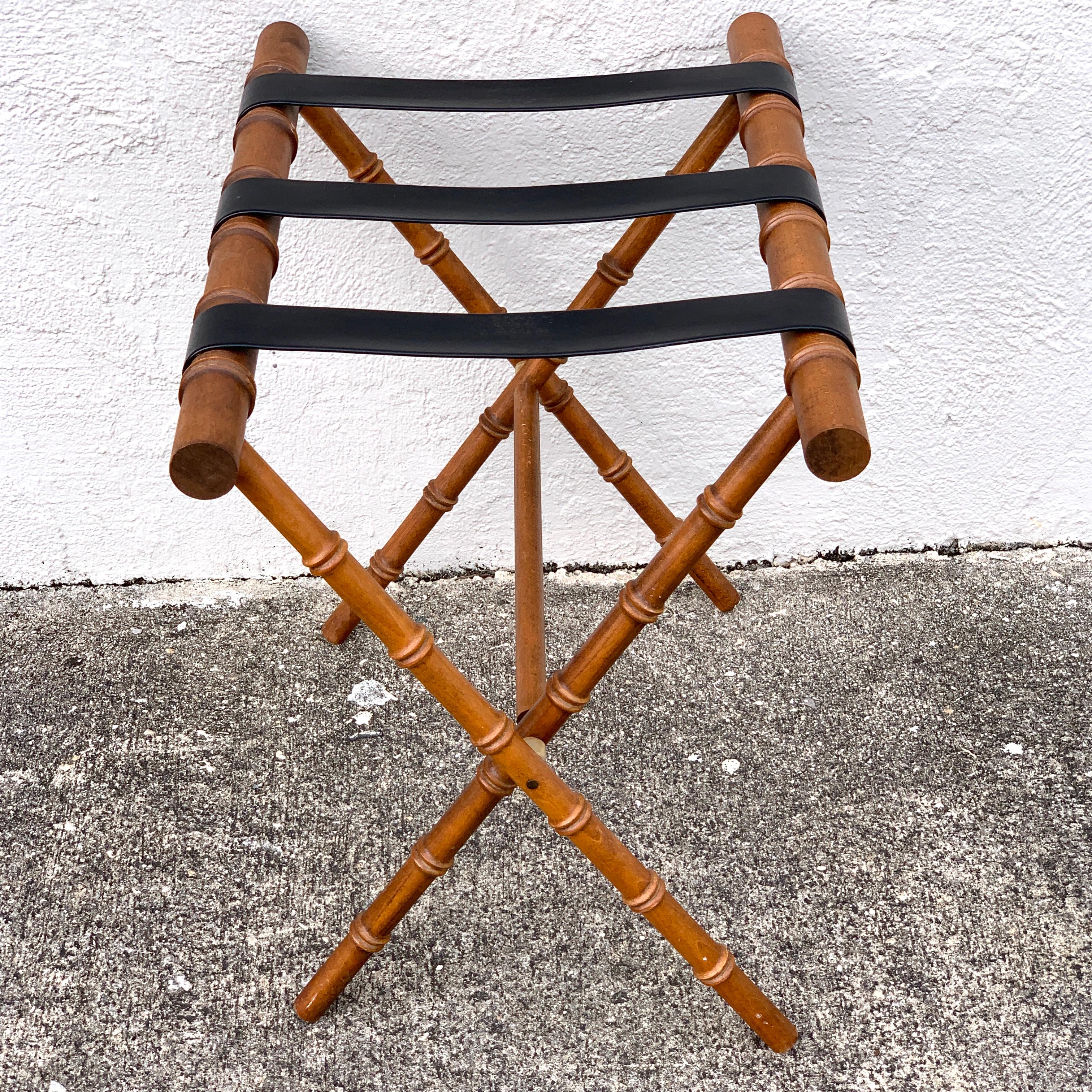 Adnet Style Faux Bamboo Gepäckträger (Geschnitzt) im Angebot
