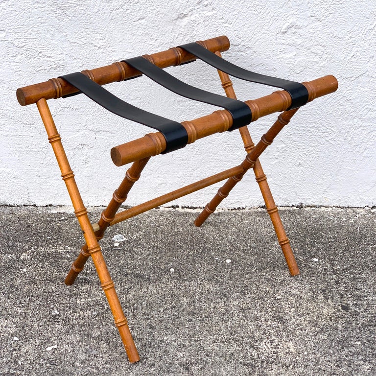 Style Faux Bamboo Luggage Rack For Sale at 1stDibs