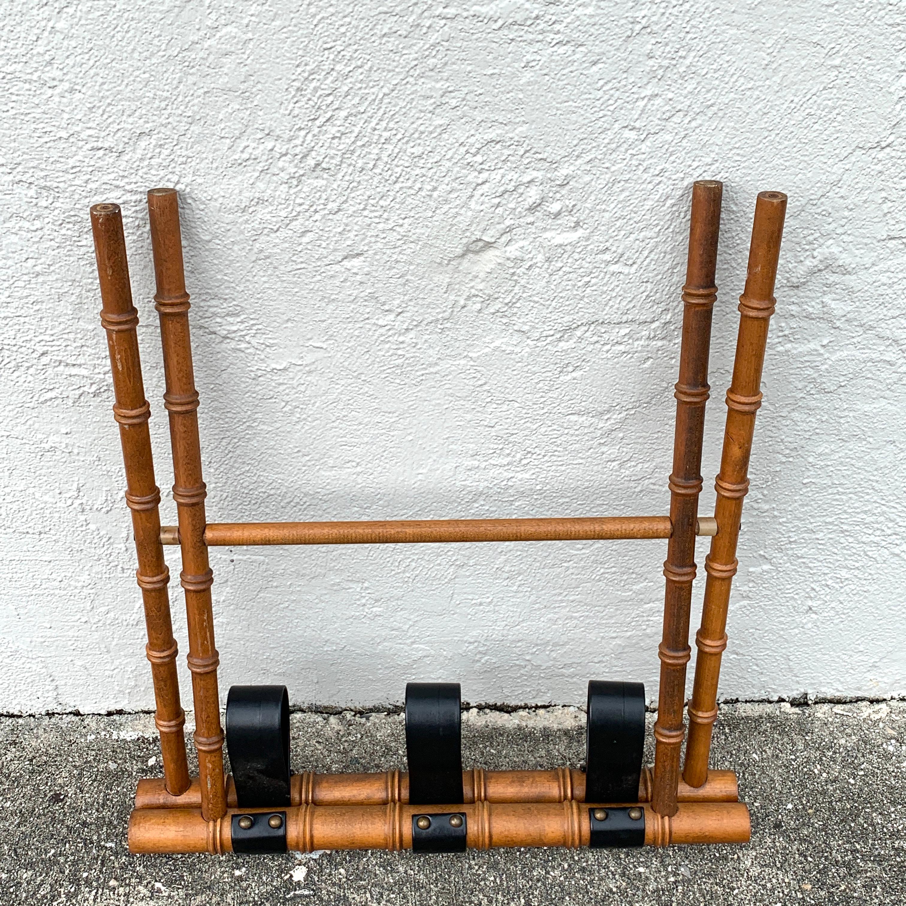Adnet Style Faux Bamboo Gepäckträger (20. Jahrhundert) im Angebot