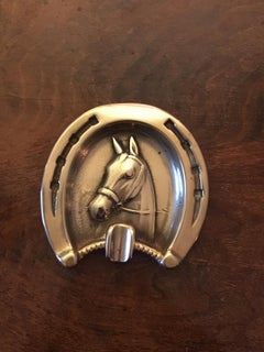 Adnet Style Horse Gilt Bronze Ashtray, France, 1950s