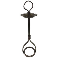 Adnet Style Stitched Leather Cigarette Stand
