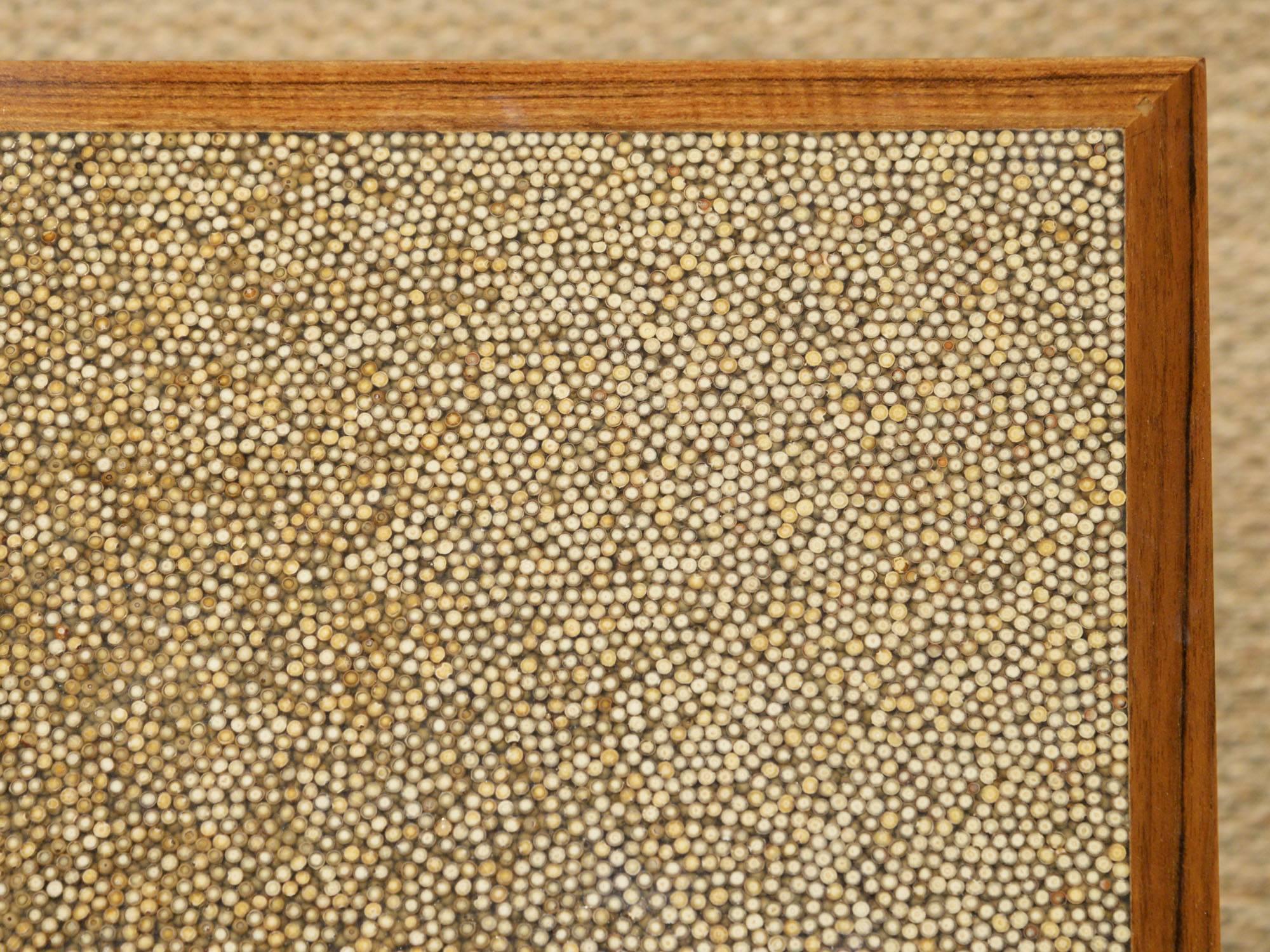 Late 20th Century Ado Chale, Coffee Table with Peppercorn Inclusion into Resin, 1970s