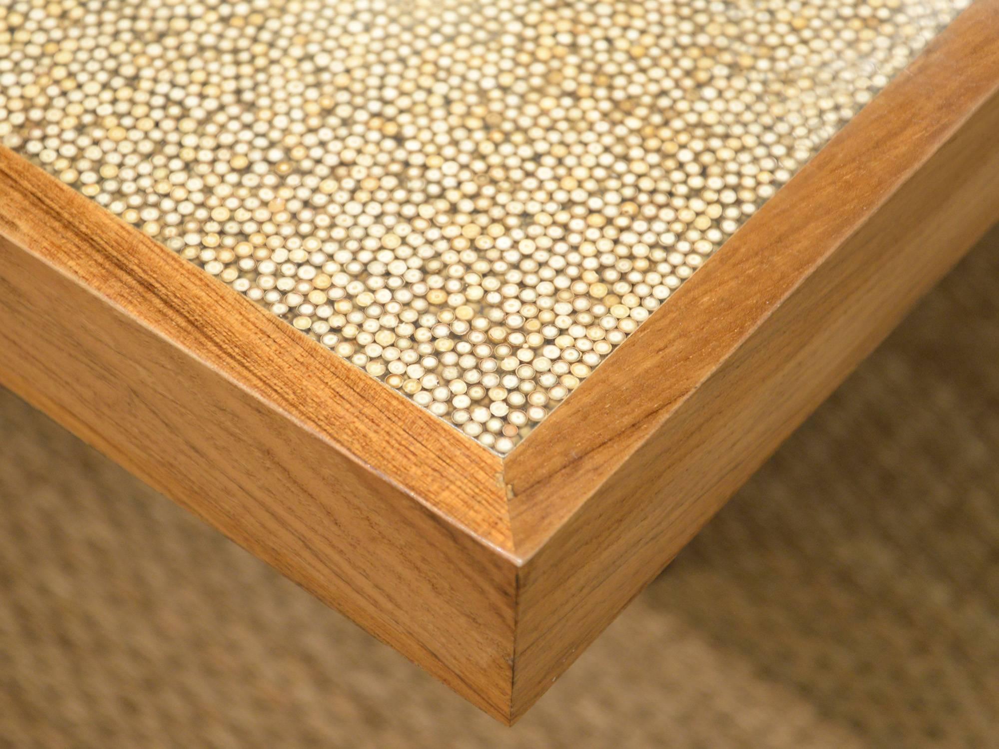 Ado Chale, Coffee Table with Peppercorn Inclusion into Resin, 1970s 3