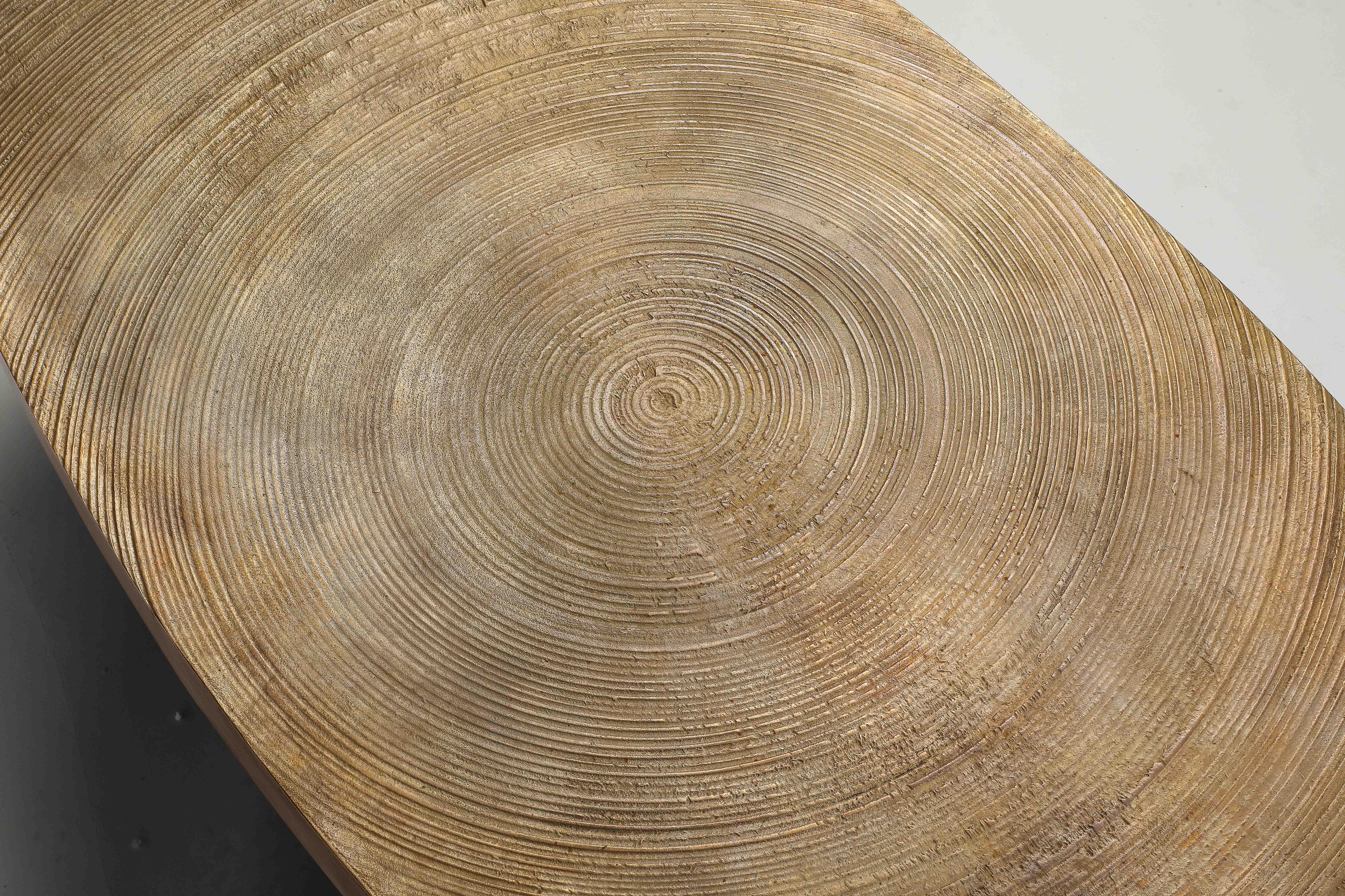Früher Couchtisch „Goutte d'Eau“ von Ado Chale aus Bronze, signiert, Belgien 1970er Jahre im Angebot 11