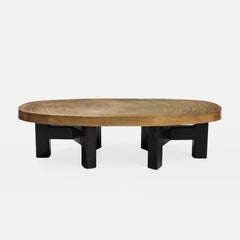 Tavolino da caffè in bronzo firmato Ado Chale Early "Goutte d'Eau", Belgio anni '70