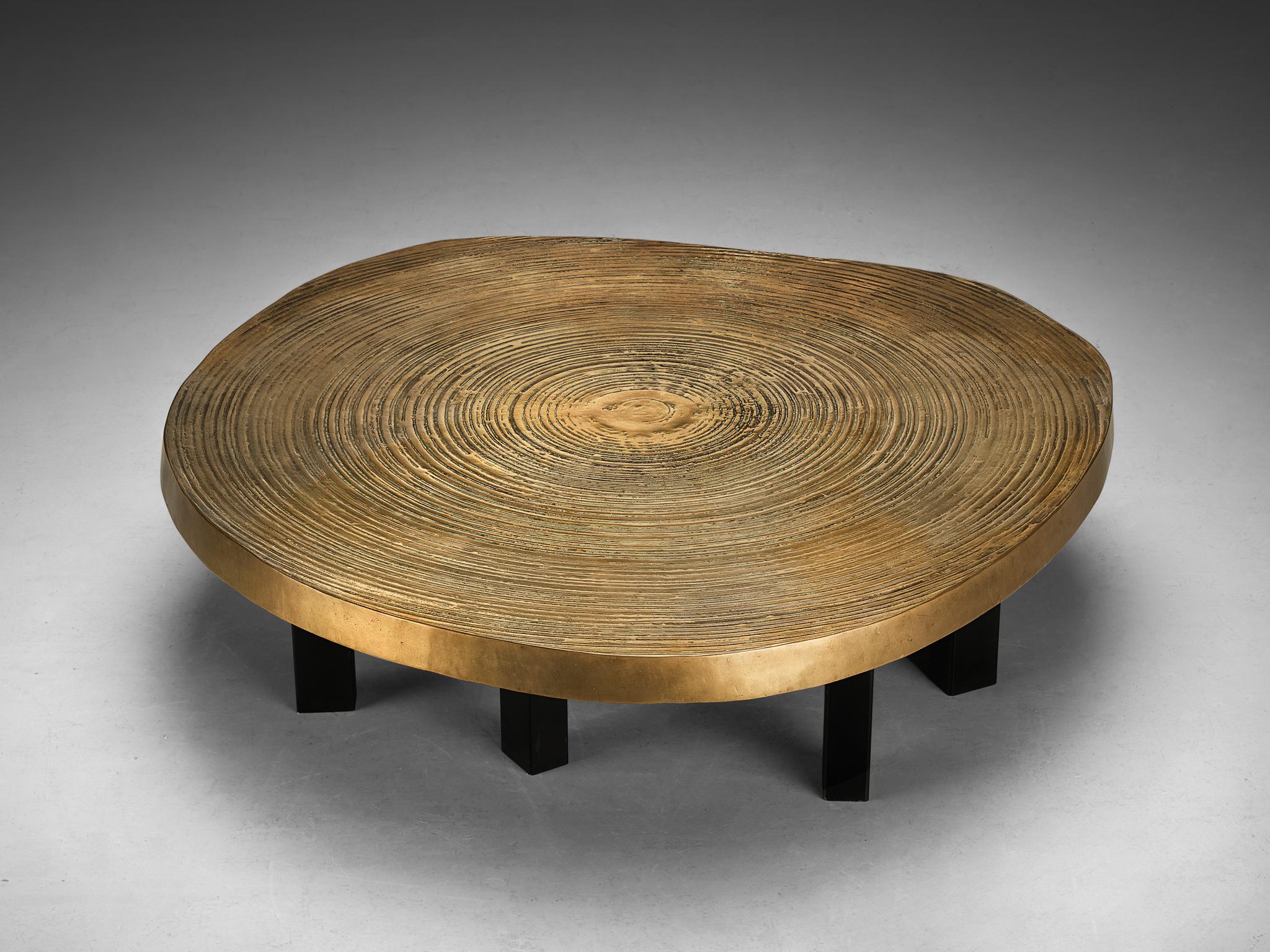Post-Modern Ado Chale 'Goutte D’Eau' Coffee Table in Bronze  For Sale