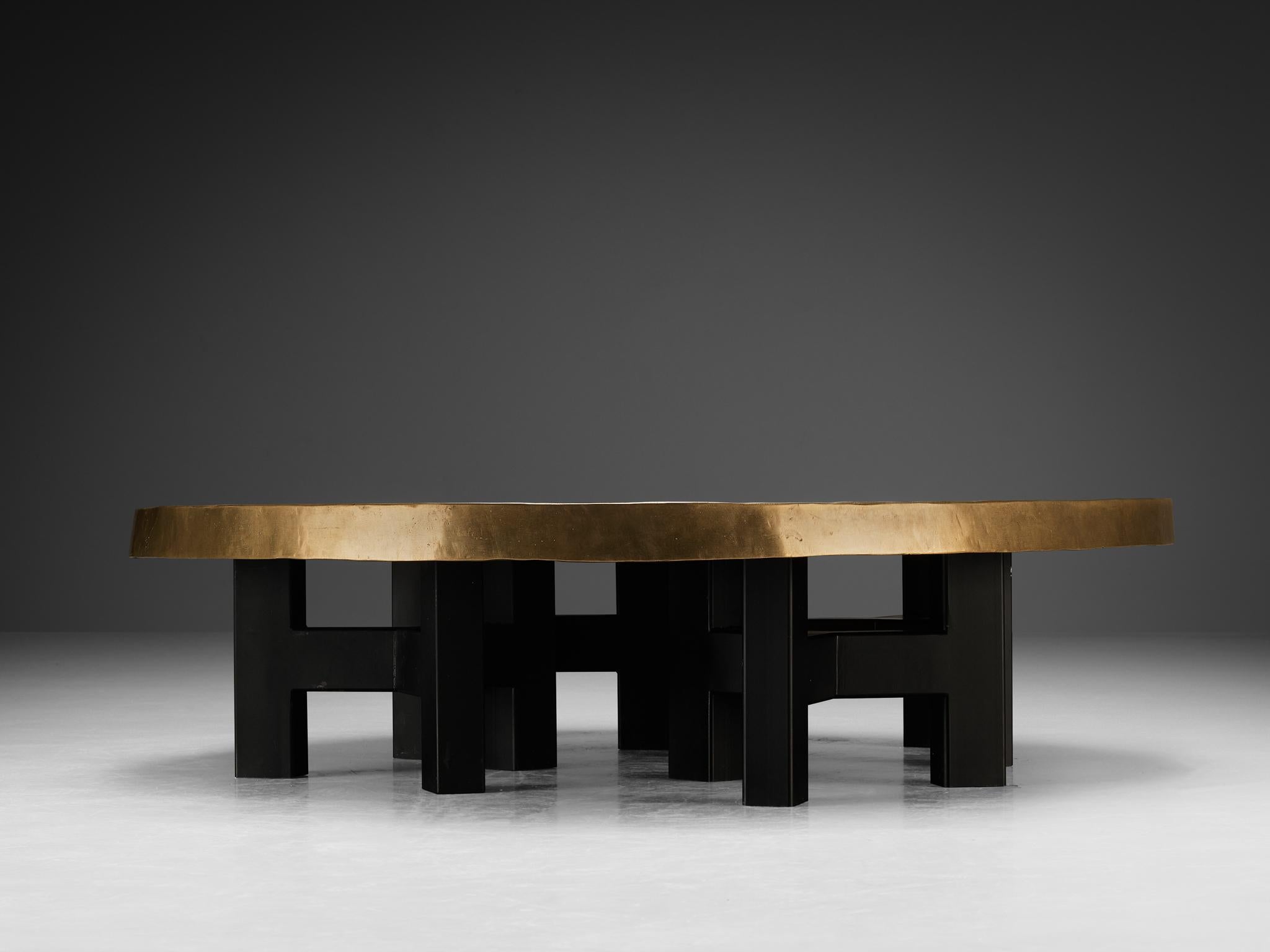 Belgian Ado Chale 'Goutte D’Eau' Coffee Table in Bronze  For Sale