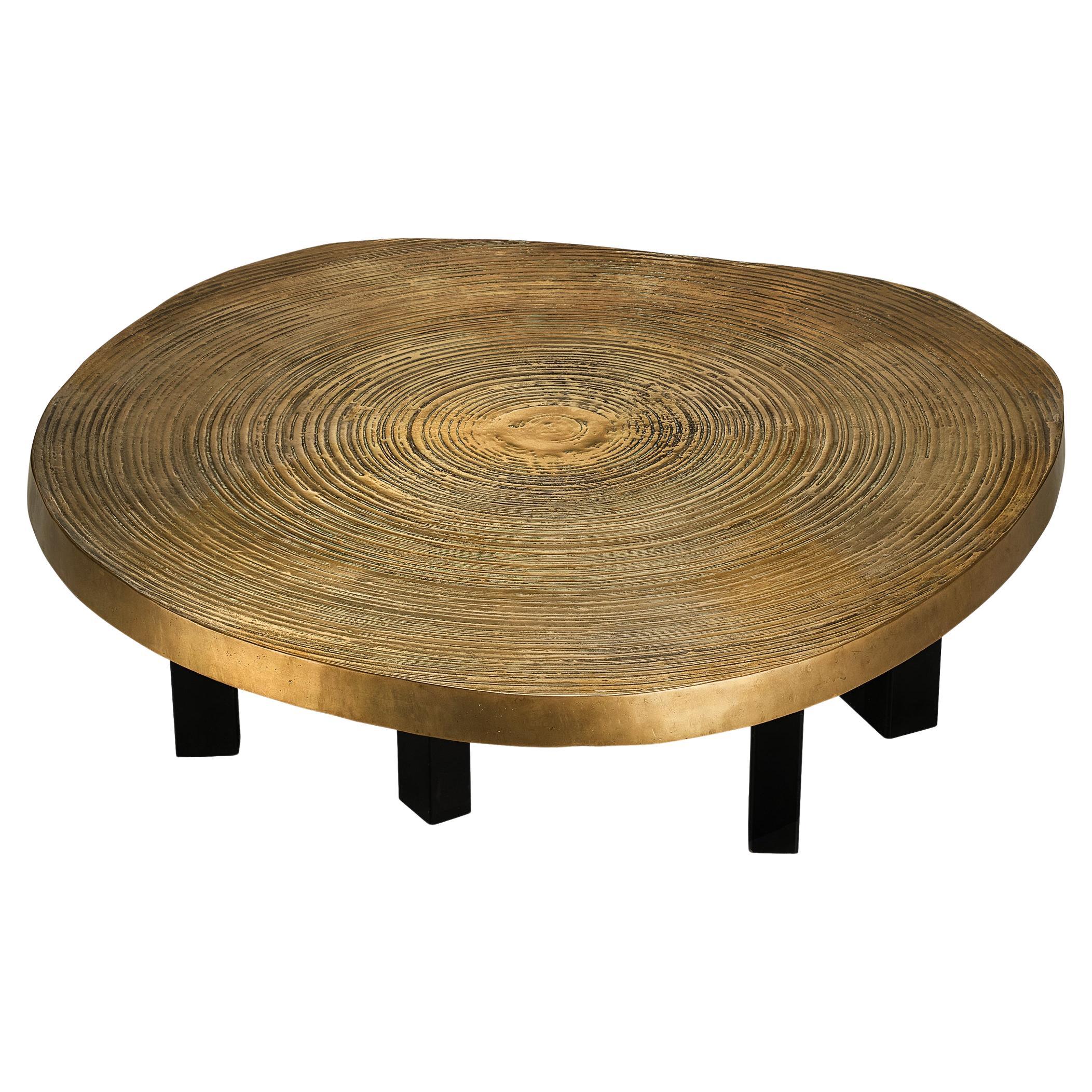 Table basse 'Goutte D'Eau' en bronze Ado Chale  en vente