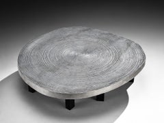 Tavolino da caffè a forma libera 'Goutte d'Eau' di Ado Chale in alluminio