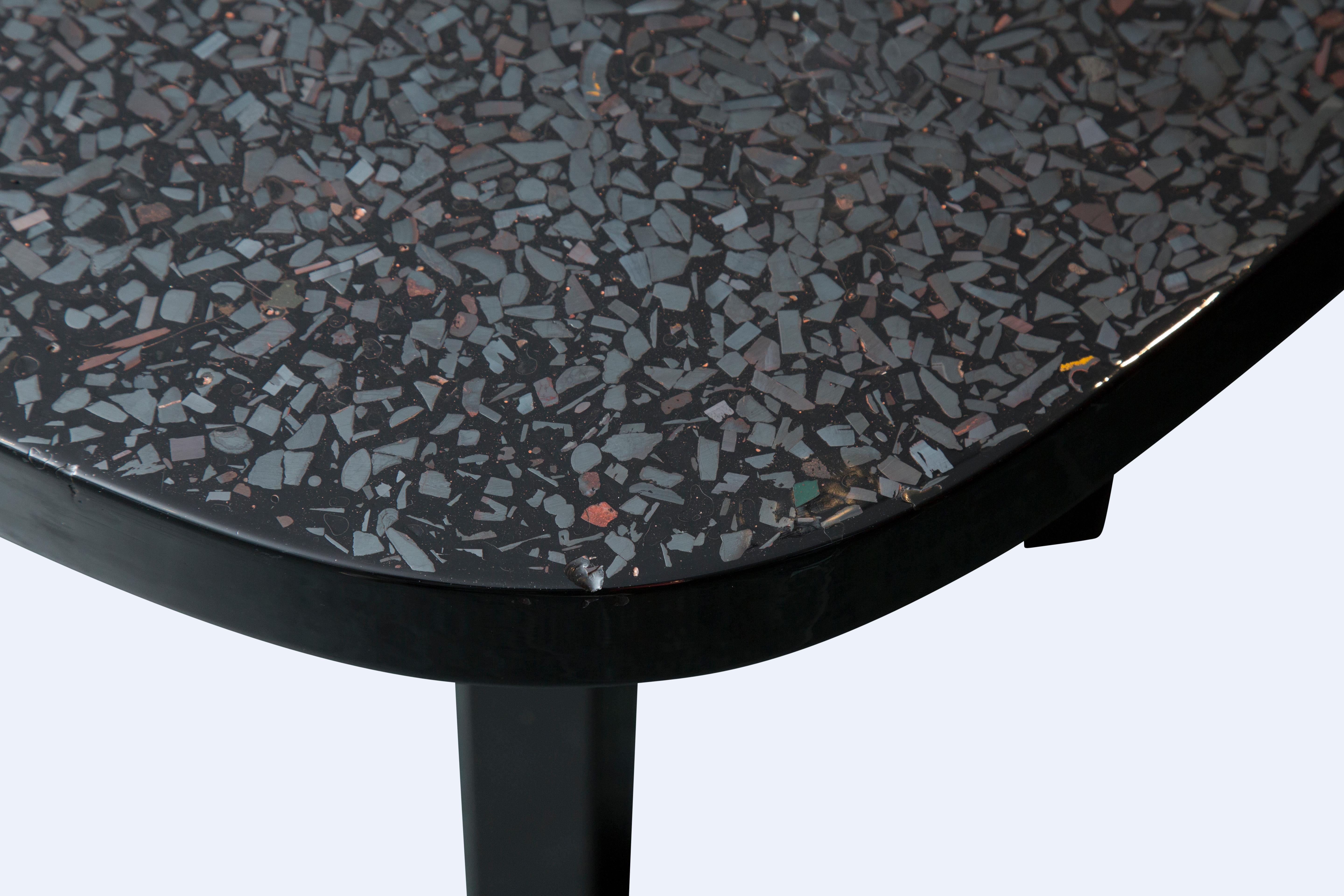 Belgian Ado Chale Hematite Table