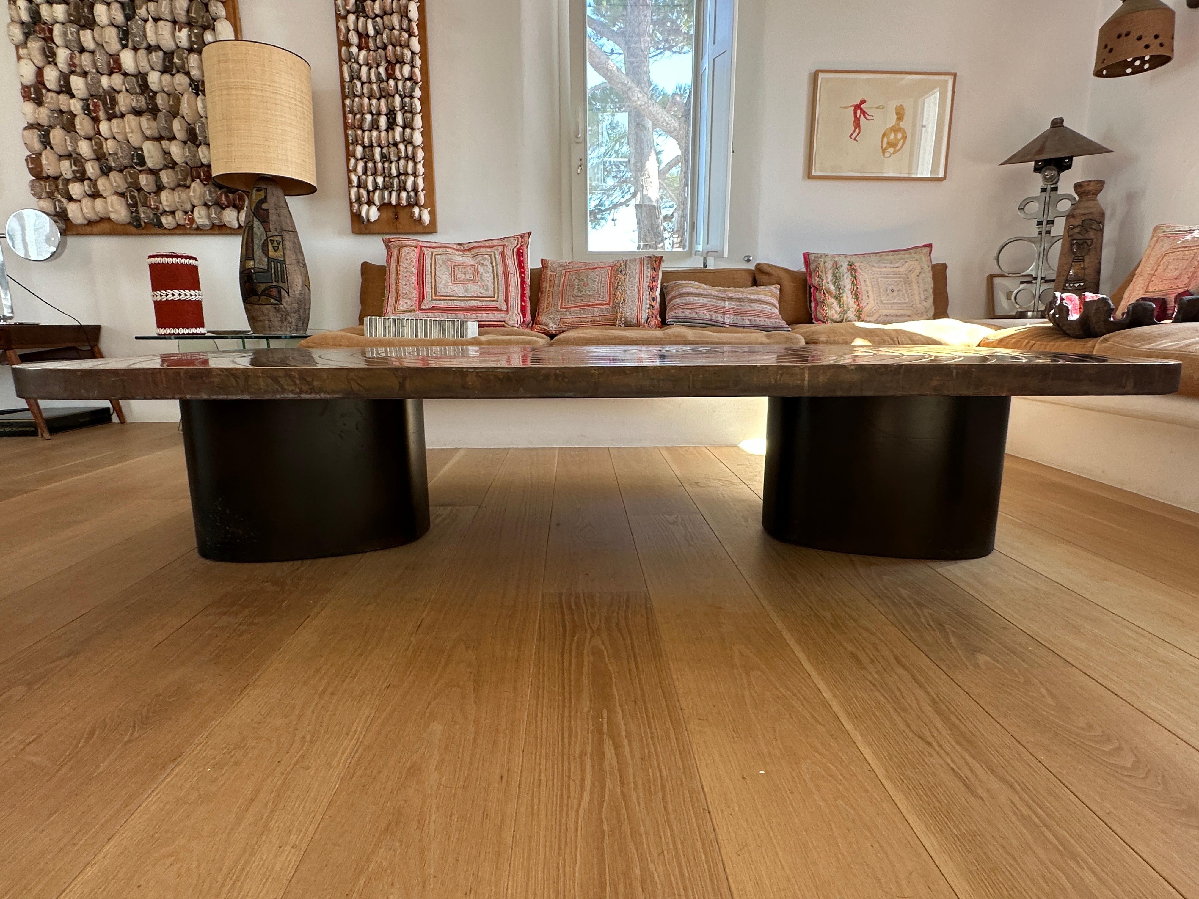20ième siècle Grande table style Ado Chale 
