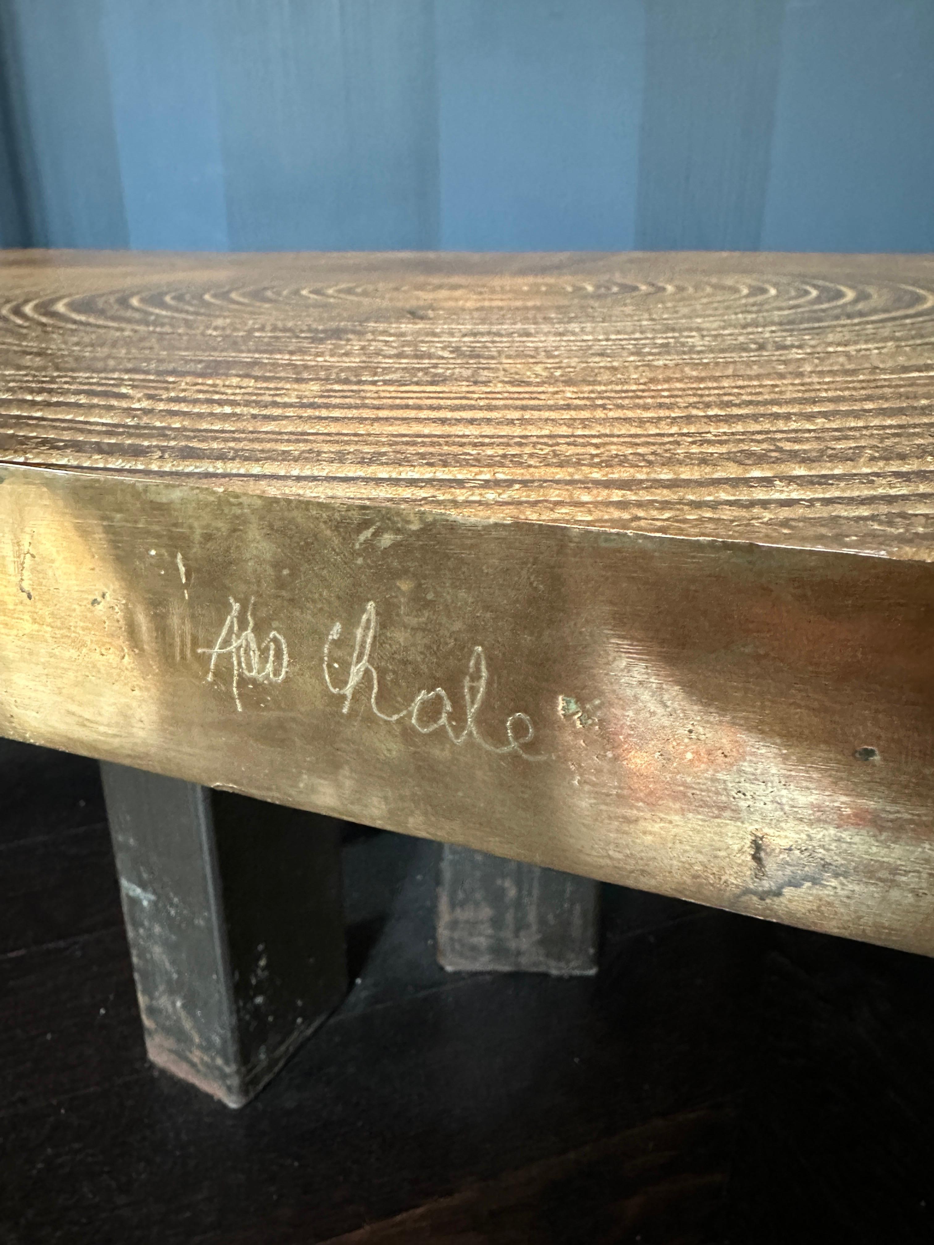 Belgian Ado Châle Table “Goutte D’eau” Bronze Belgium 1980 Signed For Sale