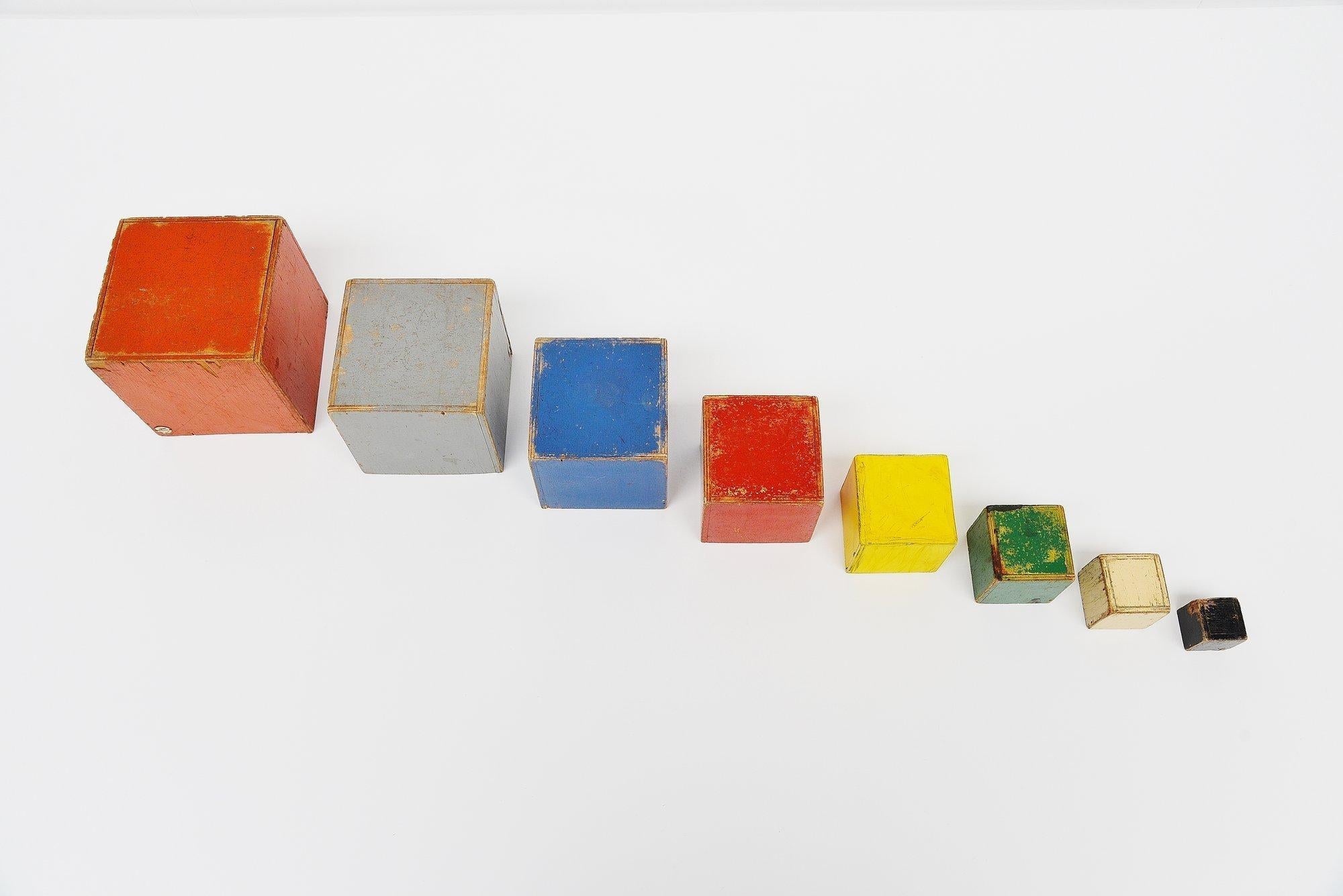 De Stijl Ado Cubes Set Ko Verzuu Holland, 1937