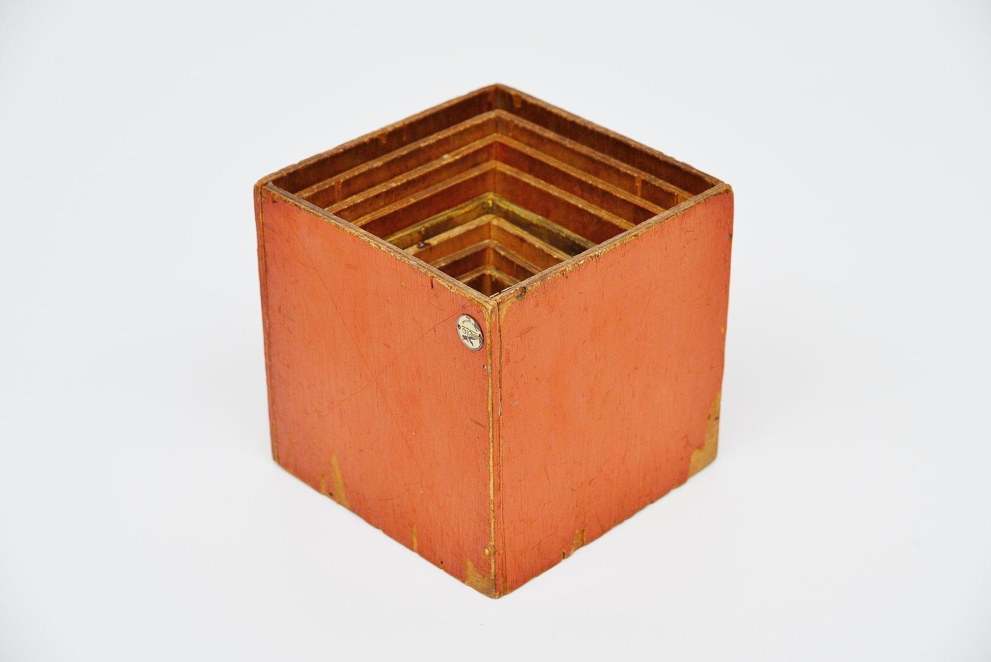 Plywood Ado Cubes Set Ko Verzuu Holland, 1937