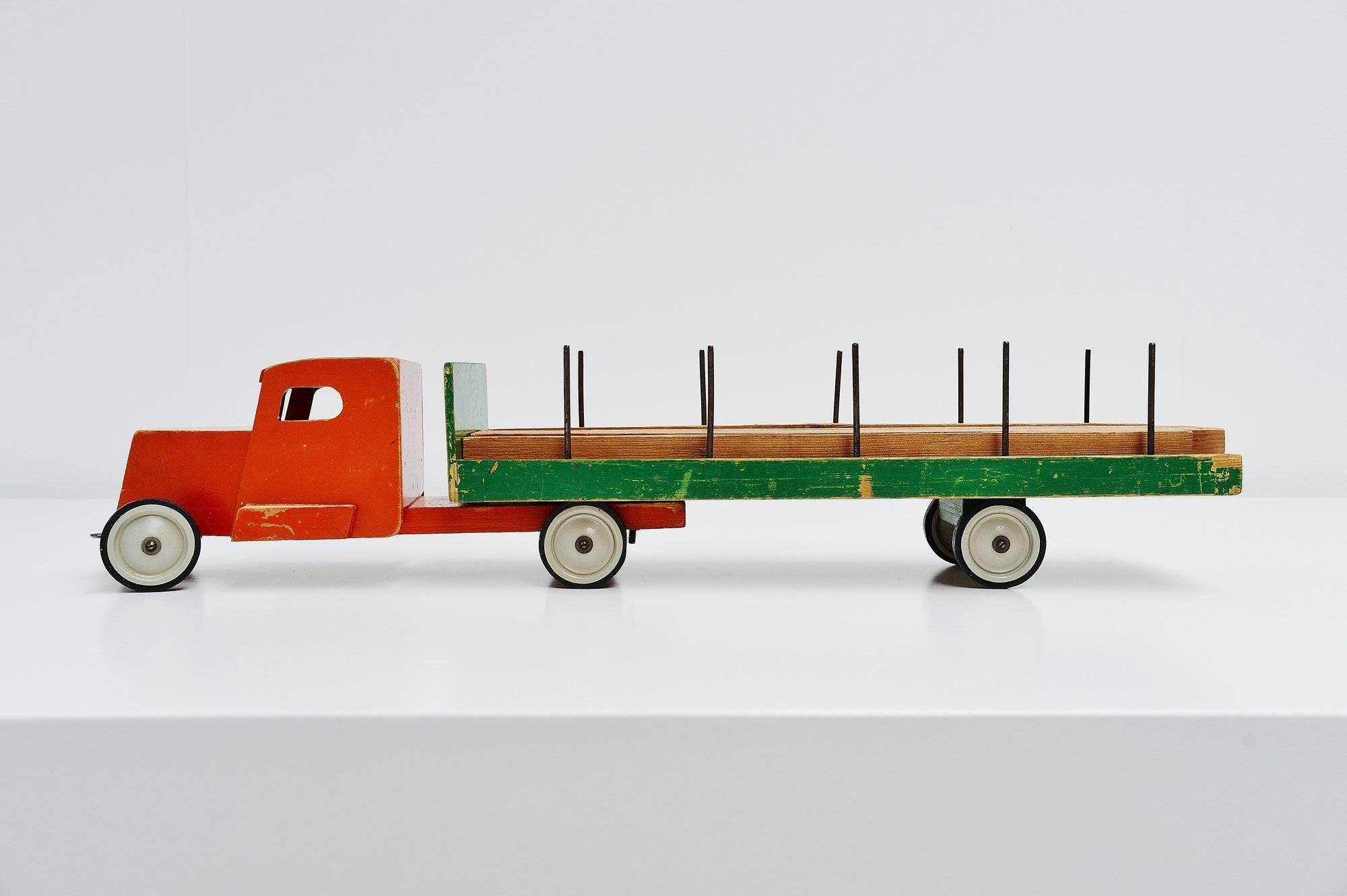 De Stijl Ado Ko Verzuu Toy Truck Houthandel, 1948 For Sale