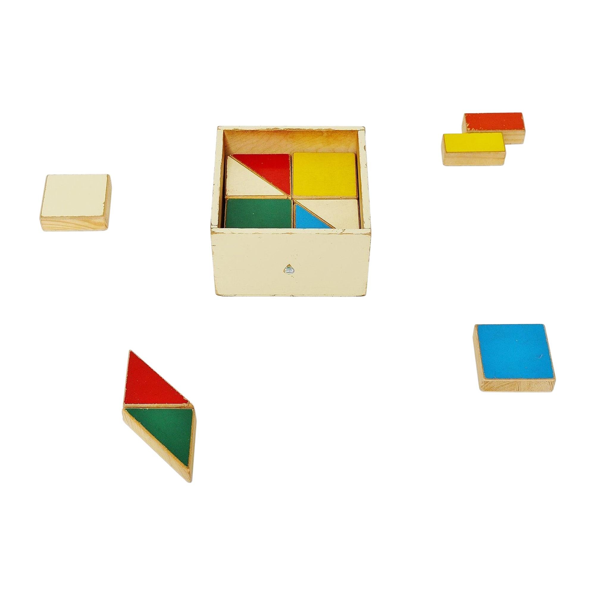 Boîte de cubes-puzzle Ado Ko Verzuu:: Hollande:: 1955