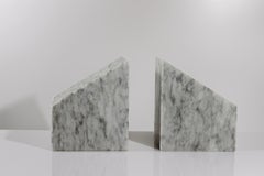 Adobe - Cristallina marble sculptural bookends