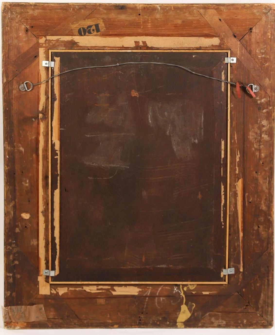 Adolf Dillens (1821-1877), Innenraumszene, Öl auf Karton, 19. Jahrhundert . Maße 38x31. In gutem Zustand Rahmen hat schon bessere Tage gesehen