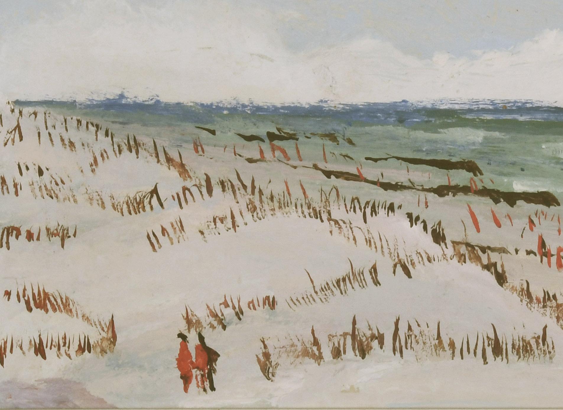 Jersey Shore III - Landscape Painting Gris de Adolf Arthur Dehn