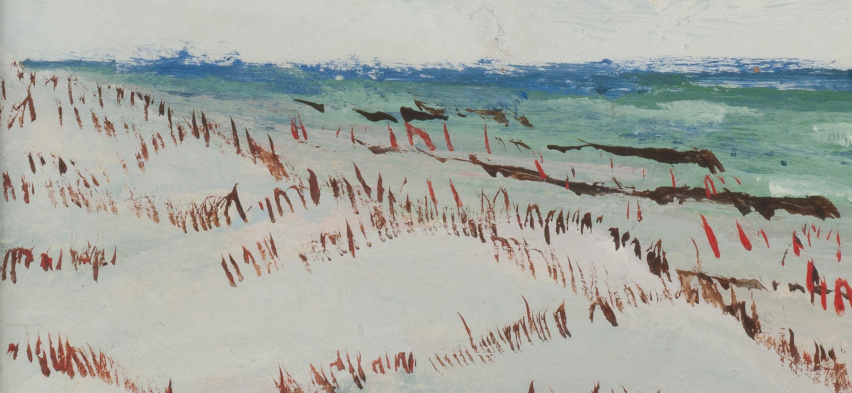 Jersey Shore III - Gray Landscape Painting by Adolf Arthur Dehn
