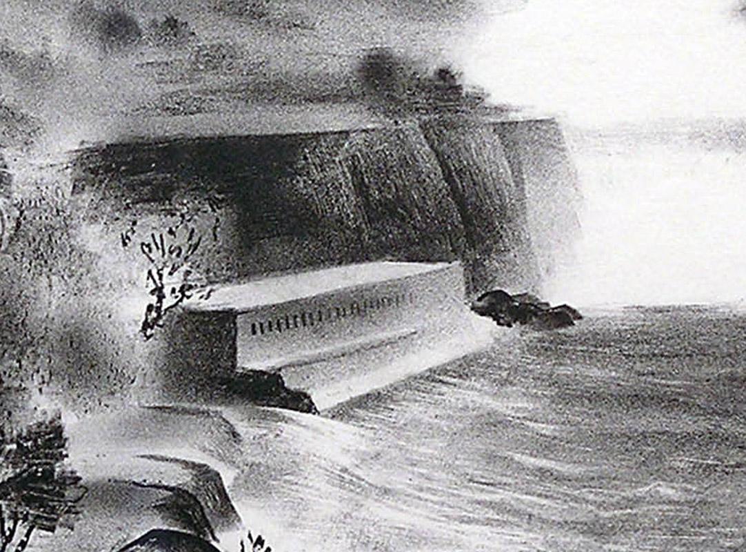 Niagara Falls - American Modern Print by Adolf Arthur Dehn