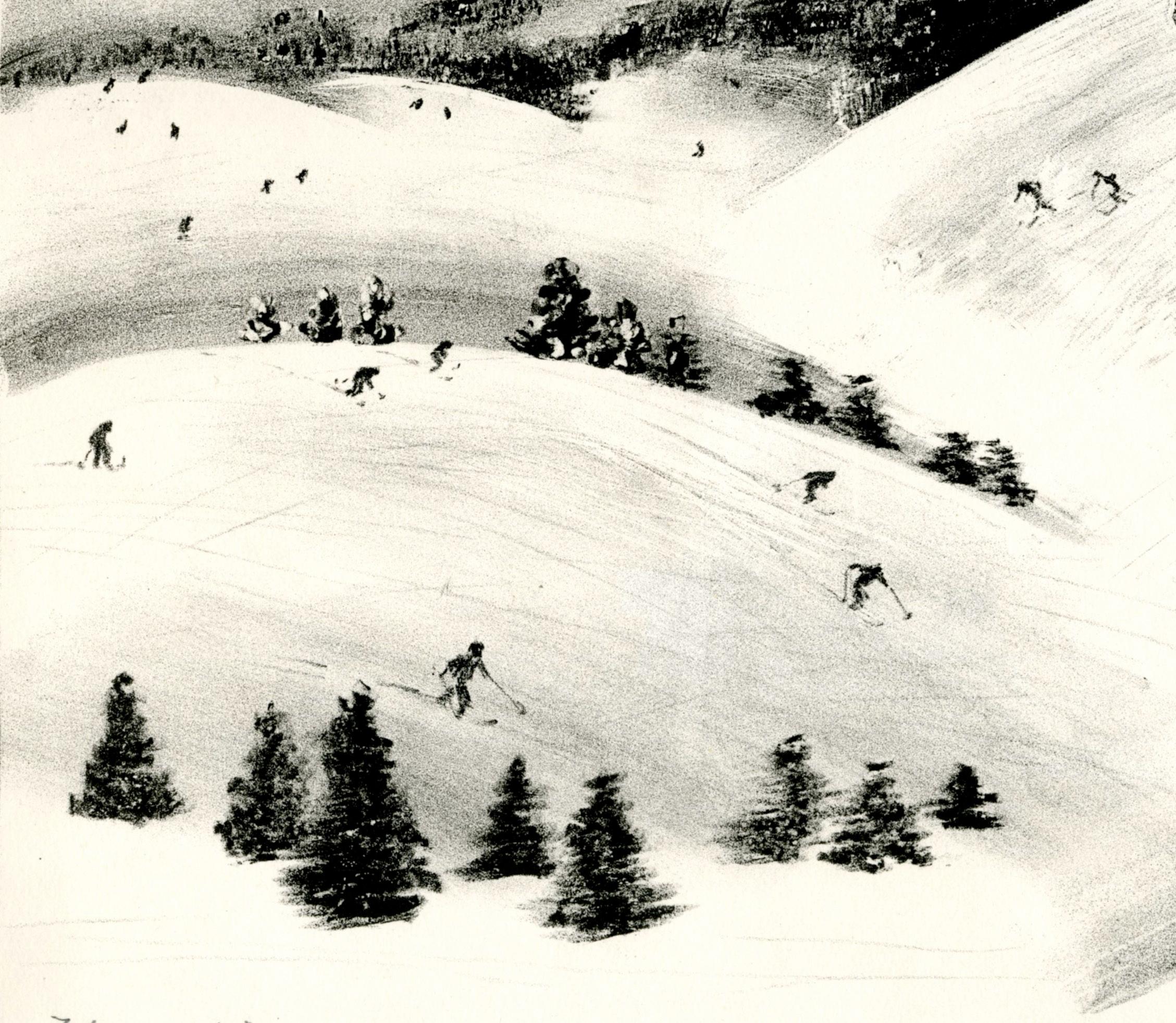 Skiers
Lithograph, 1931
Signed and numbered in pencil (see photos)
Edition: 20 (7/20)
Printer: Grant Arnold, Art Students League, New York
References:
L&O 227
Condition: 
Image: 10 7/16 x 14 1/2