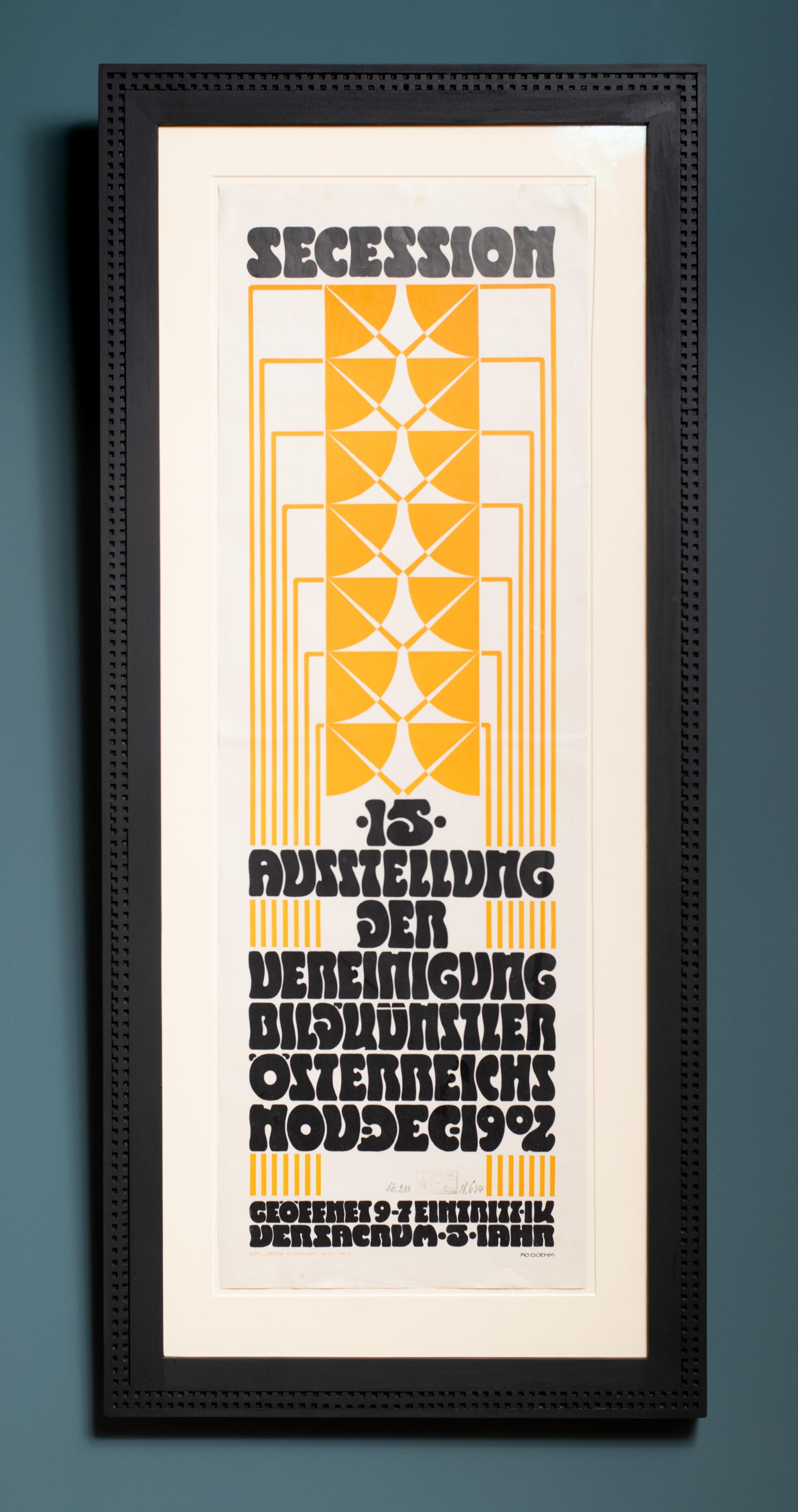 Poster for the 15th Exhibition of the Vienna Secession by Adolf Michael Bohm - Print by Adolf Boehm