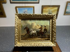 1864 ADOLF CHARLEMAGNE 1826-1901 Imperial Academy, antique original oil painting