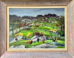 Central Park, NYC; Mitte des 20. Jahrhunderts; amerikanische Szene; Modernismus; WPA-Realismus; Stadtansicht