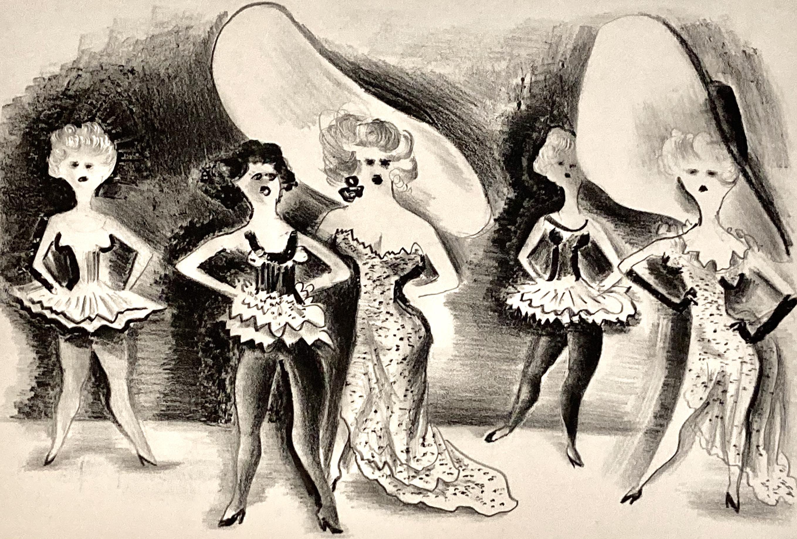 Adolf Dehn, Cortina (alias Flora Dora Girls), 1932, litografía burlesca en venta 2