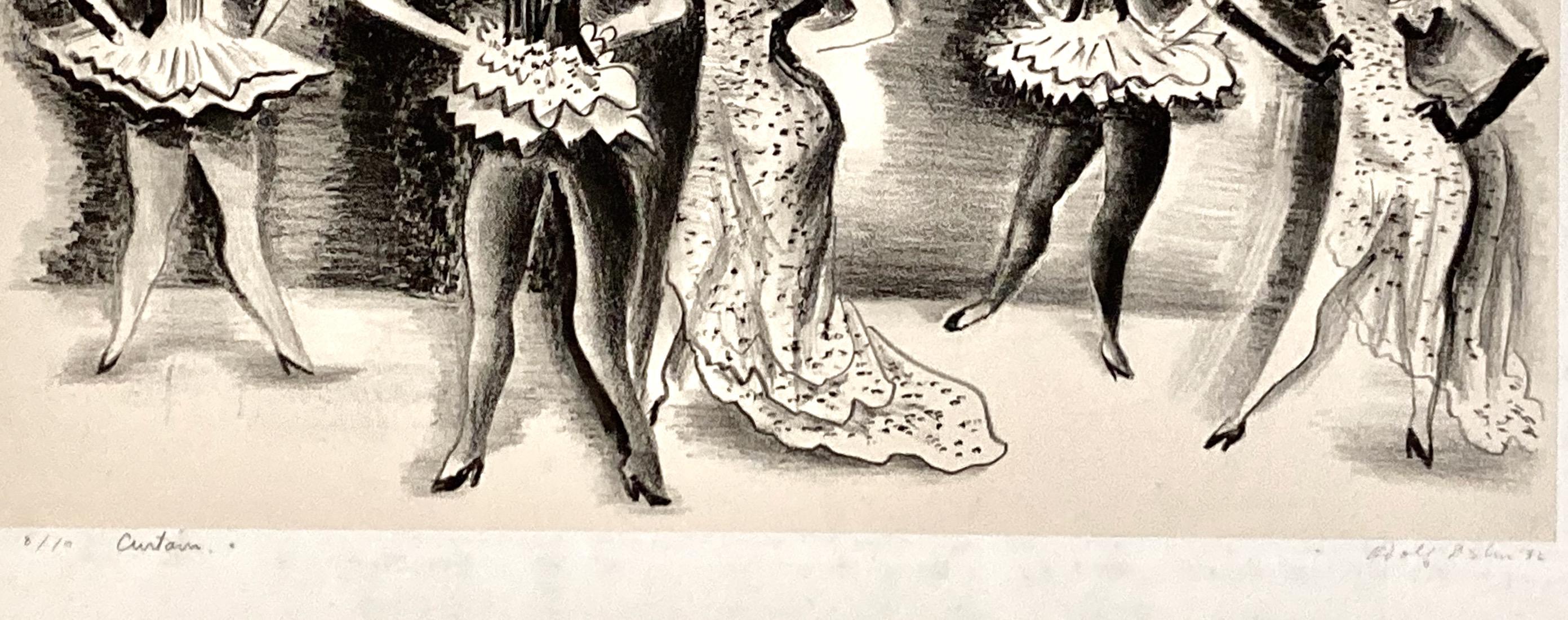 Adolf Dehn, Cortina (alias Flora Dora Girls), 1932, litografía burlesca en venta 3