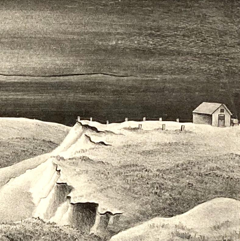 Adolf Dehn, Gay Head Cliffs, 1935, mid-century lithograph, Martha's Vineyard, MA For Sale 4