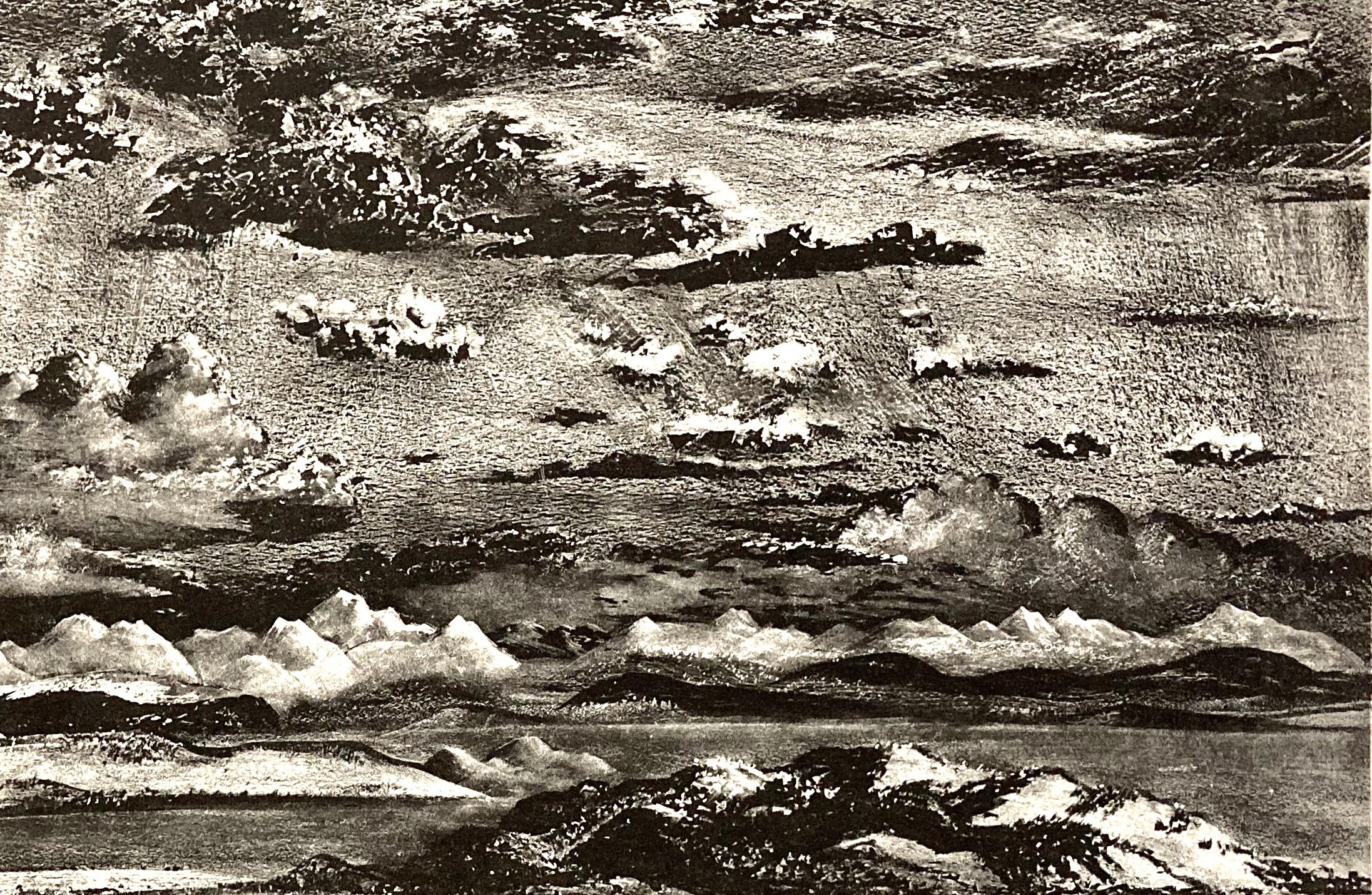 Adolf Dehn, Moon Over South Park, 1949, lithographie du Colorado datant du milieu du siècle. en vente 3