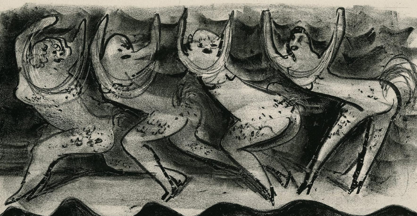 Cuatro chicas finales - Print de Adolf Dehn