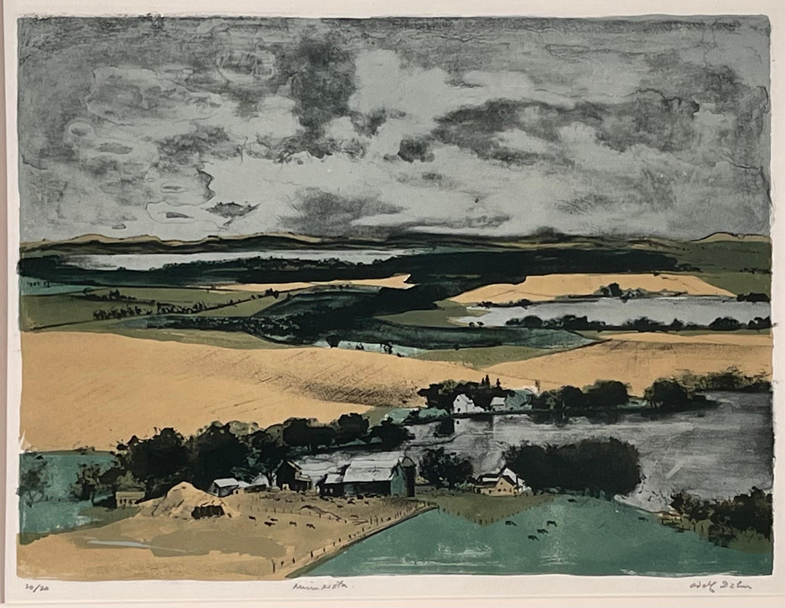 Adolf Dehn Landscape Print - MINNESOTA