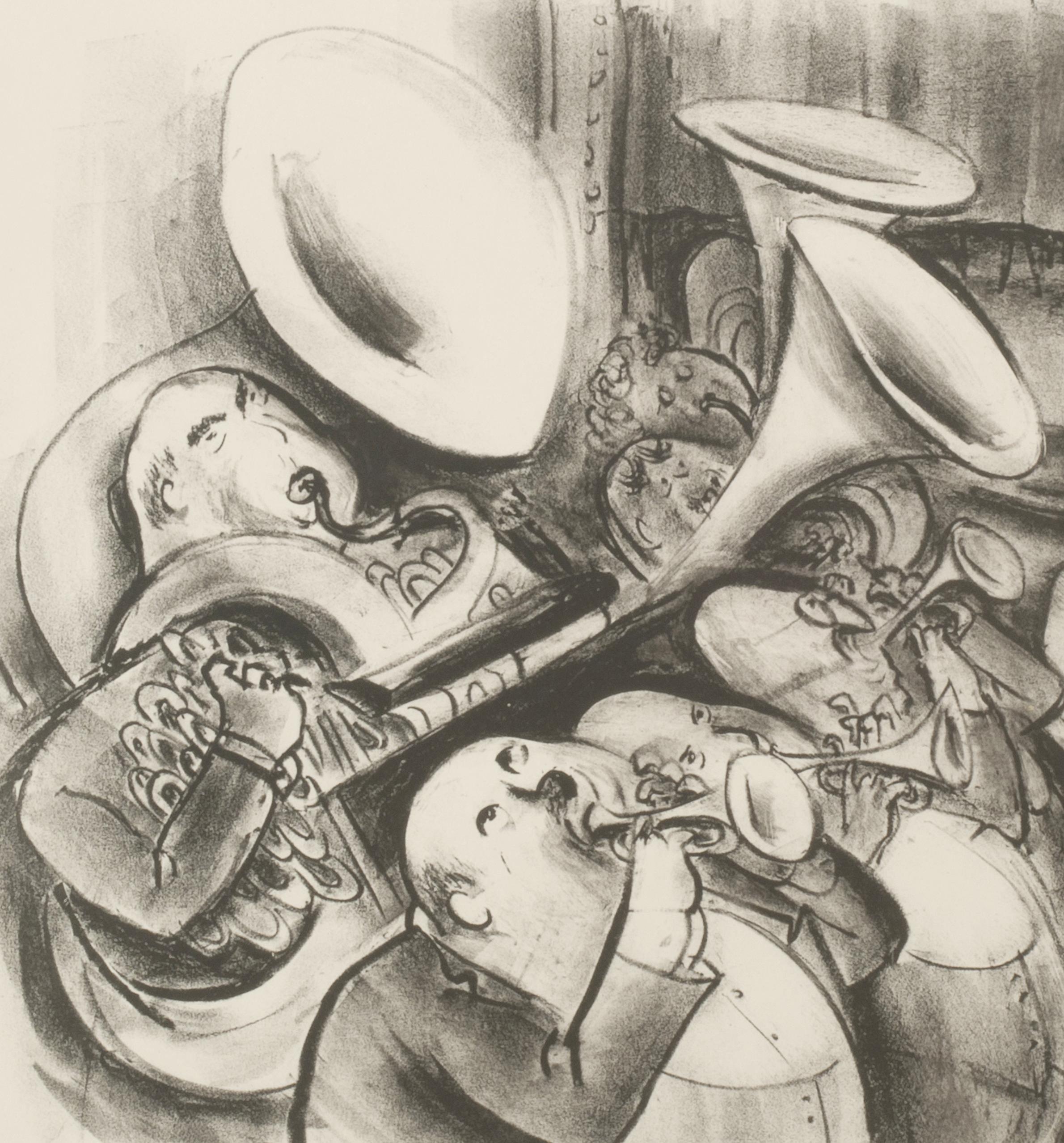 Orchestra (oder Musik) – Print von Adolf Dehn