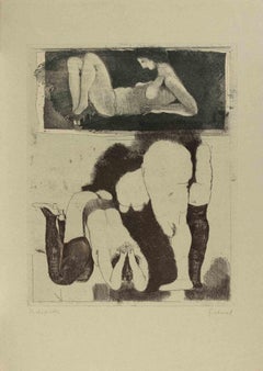 Untitled - Etching by Adolf Frohner - 1970s