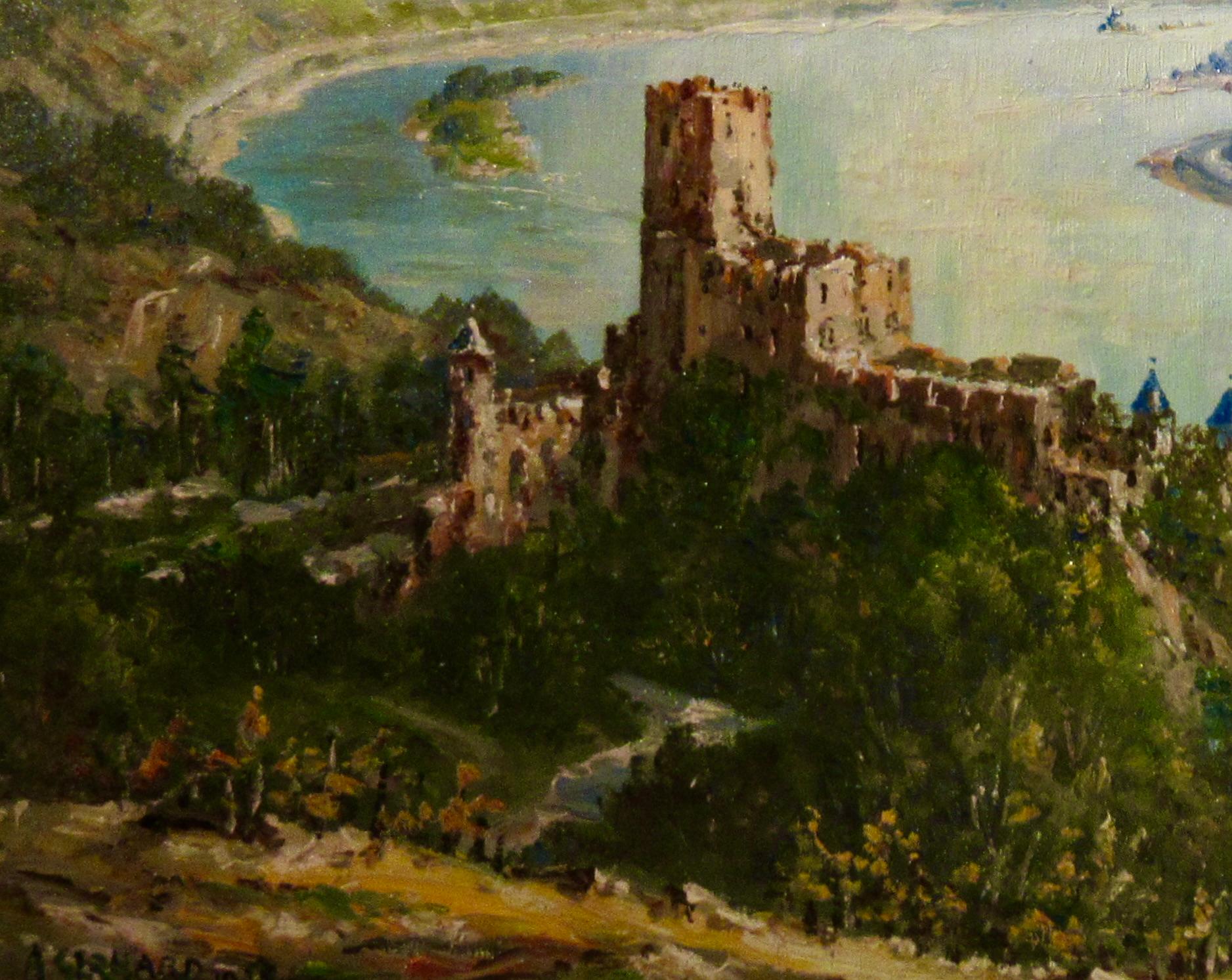 Der Fluss Rhein (Rhein) (Braun), Landscape Painting, von Adolf Gerhard