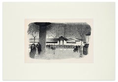 Quartier Latin – Lithographie von A. Hallman – 1930er Jahre