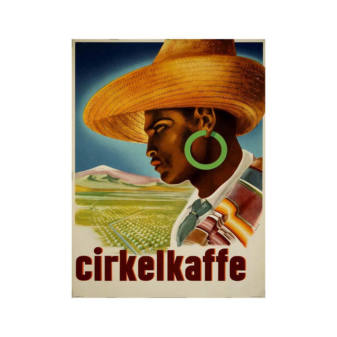 Originalplakat für Cirkelkaffe, entworfen von Adolf Harry Bernmark 1955 im Angebot 3