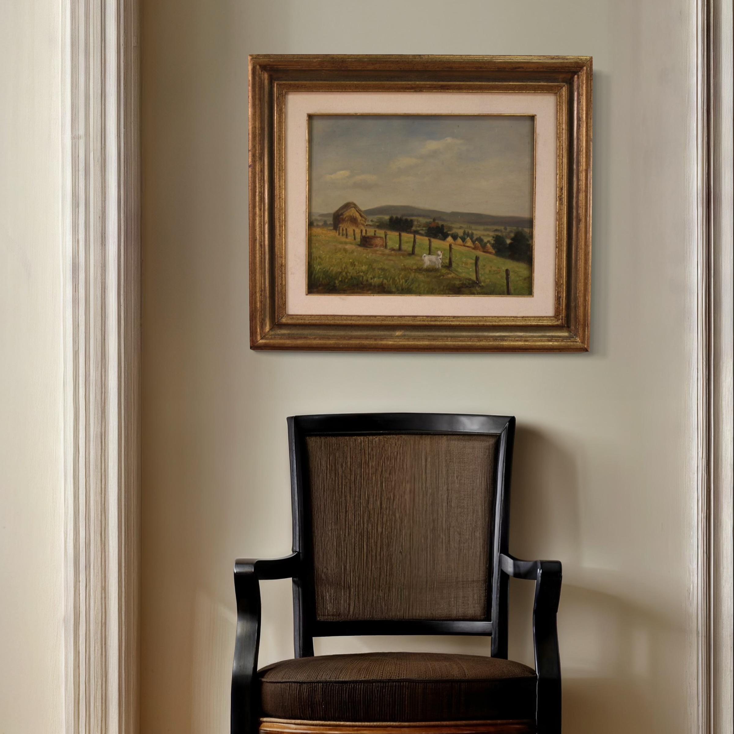 20th Century Oil on Board Dutch Signed Landscape Painting, 1935 For Sale 12