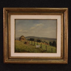 20th Century Oil on Board Dutch Signed Landscape Painting, 1935