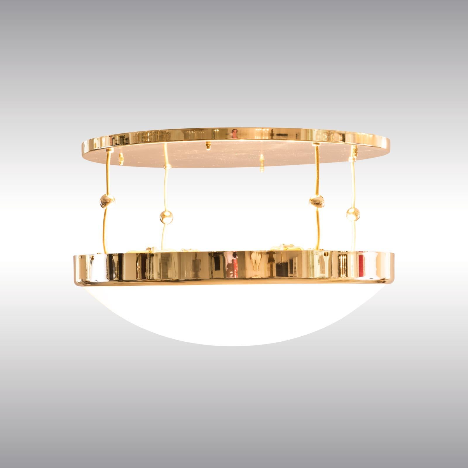 Brass Adolf Loos Anglo Austrian Bank-Variation, Flush Mount Art Deco, Re-Edition For Sale