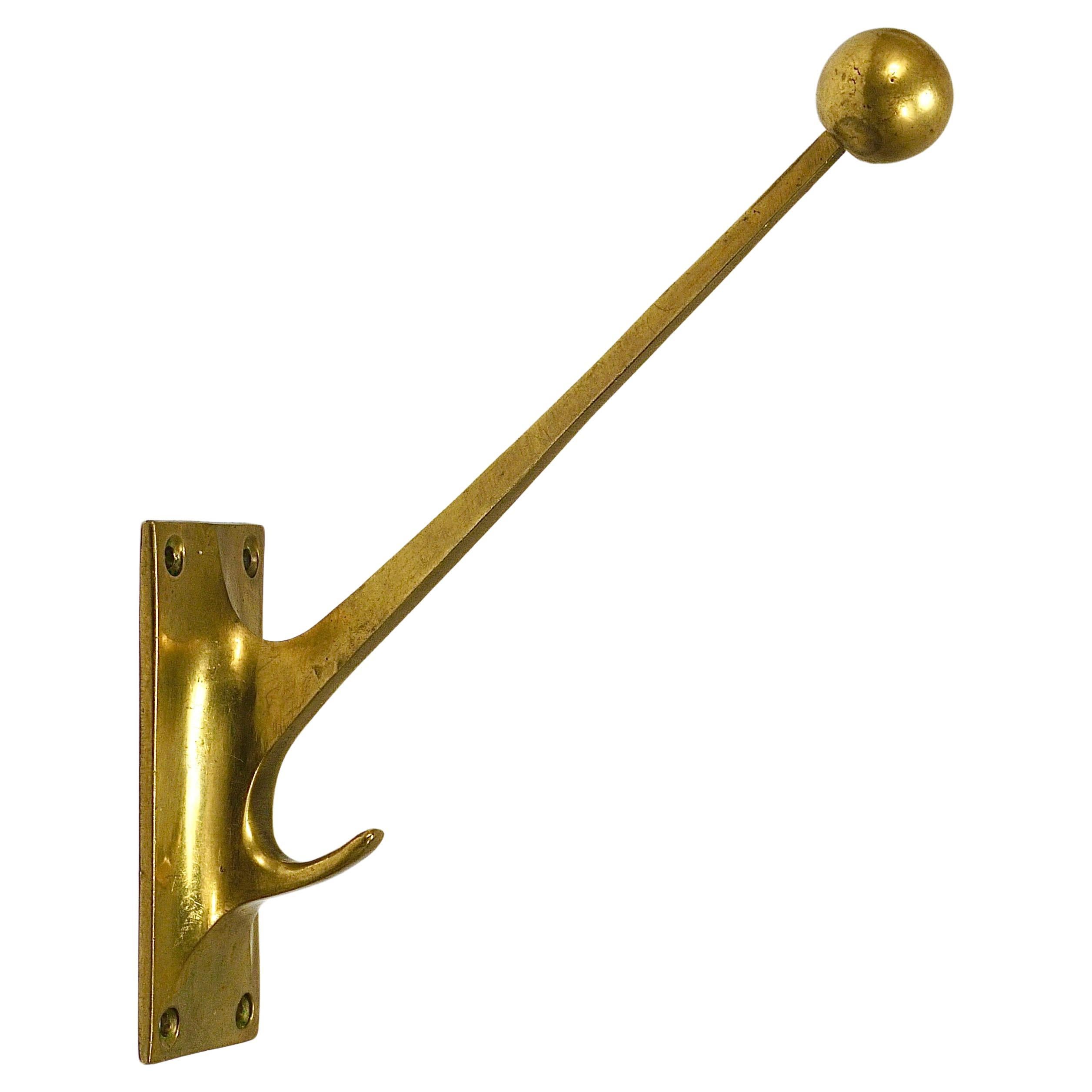 Adolf Loos Art Nouveau Brass Wall Hook for Knize & Comp. Vienna,  Austria, 1909