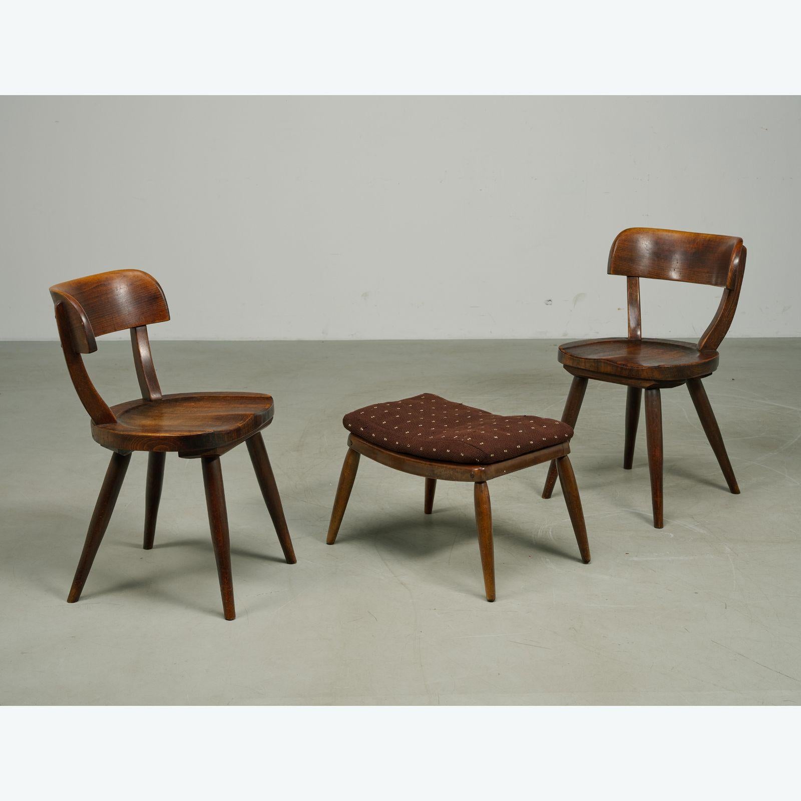 Austrian Adolf Loos Attr. & Thonet Original of the Time Jugendstil Seating Ensemble, 1920 For Sale