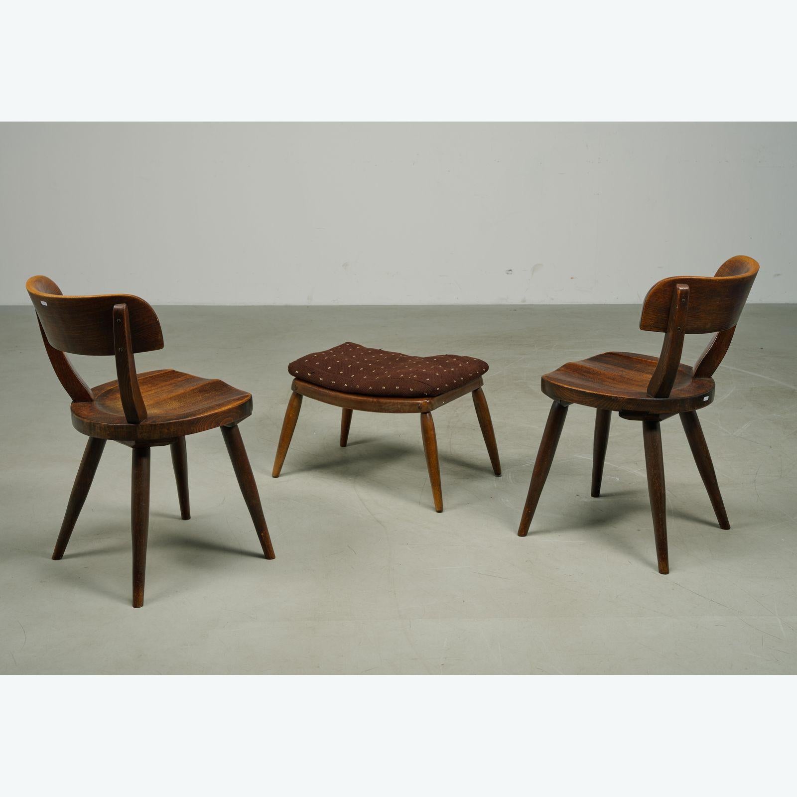 Hand-Crafted Adolf Loos Attr. & Thonet Original of the Time Jugendstil Seating Ensemble, 1920 For Sale