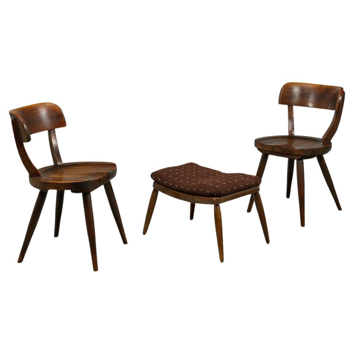 Adolf Loos Attr. & Thonet Original of the Time Jugendstil Seating Ensemble, 1920 For Sale